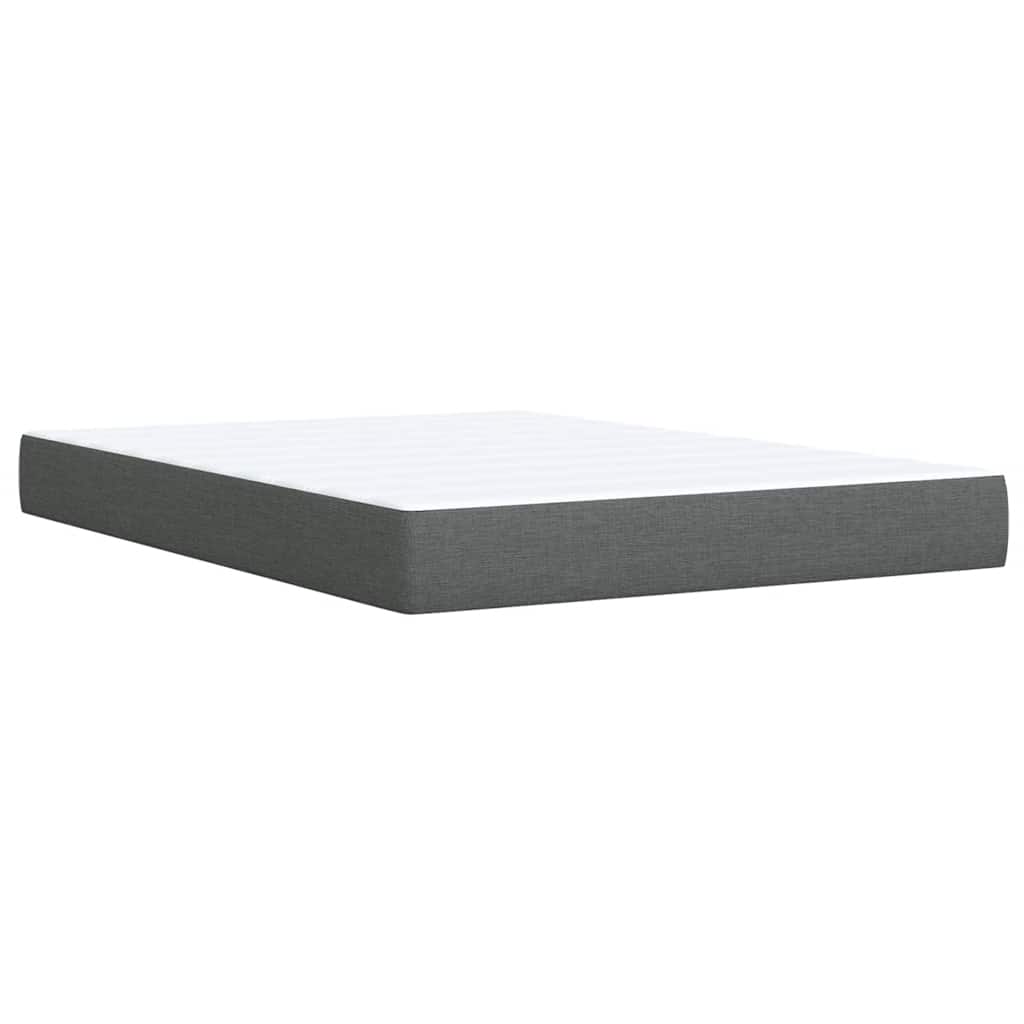 Giroletto a Molle con Materasso Grigio Scuro 160x200 cm Tessuto