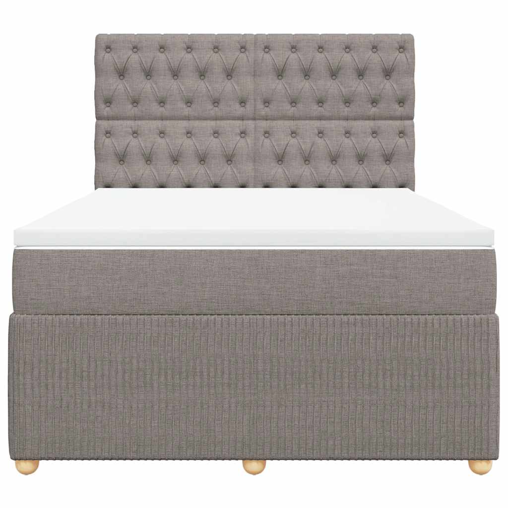 Giroletto a Molle con Materasso Tortora 160x200 cm in Tessuto | homemem39