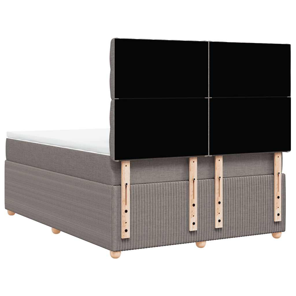 Giroletto a Molle con Materasso Tortora 160x200 cm in Tessuto | homemem39