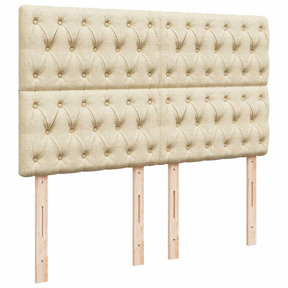 Giroletto a Molle con Materasso Crema 160x200 cm in Tessuto | homemem39
