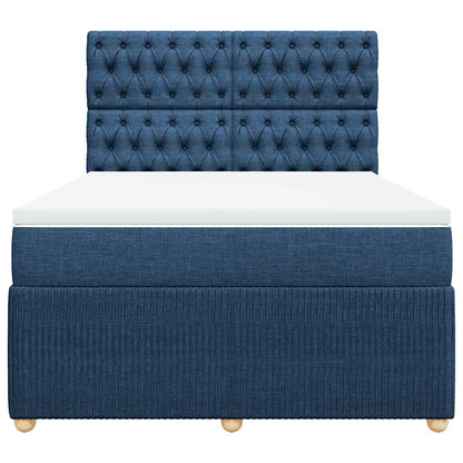 Giroletto a Molle con Materasso Blu 160x200 cm in Tessuto