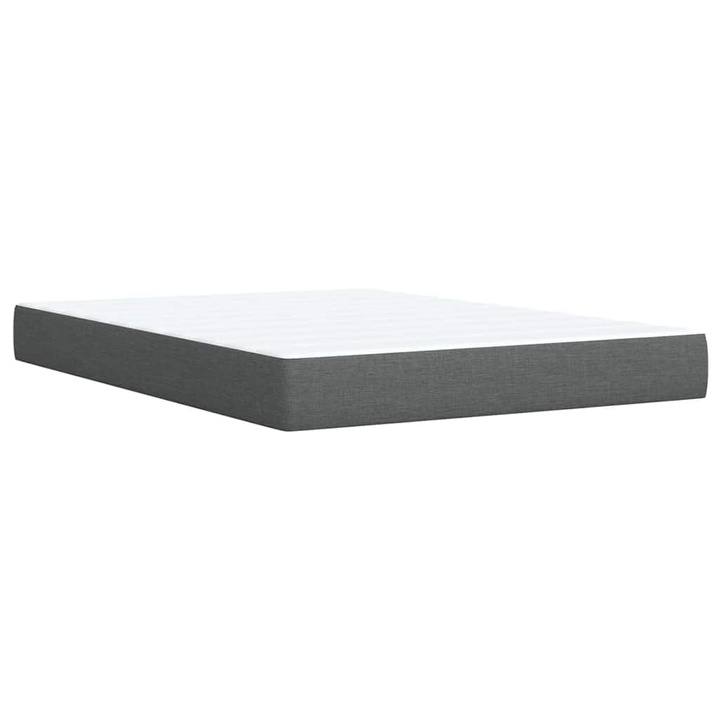 Giroletto a Molle con Materasso Grigio Scuro 160x200 cm Tessuto