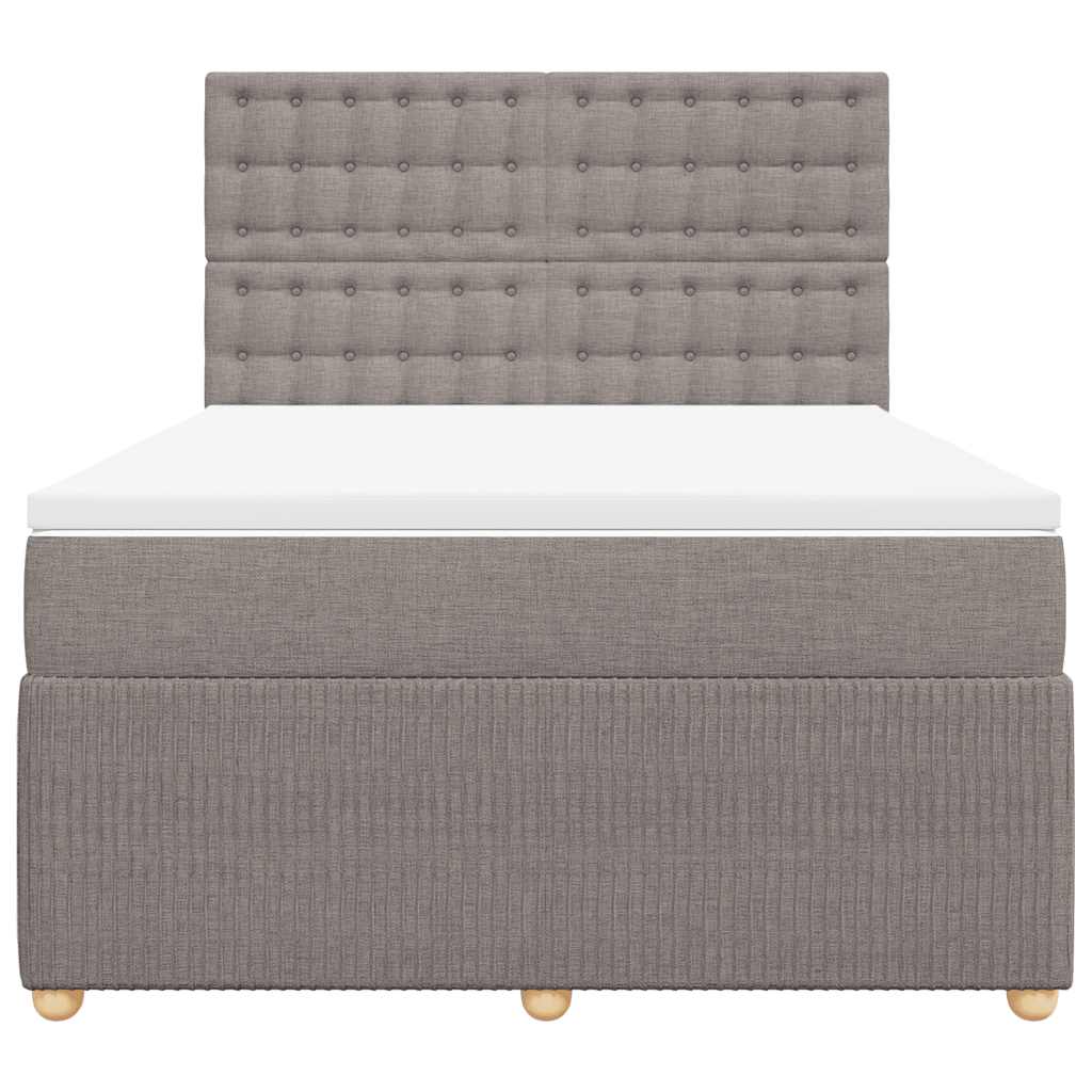 Giroletto a Molle con Materasso Tortora 160x200 cm in Tessuto | homemem39