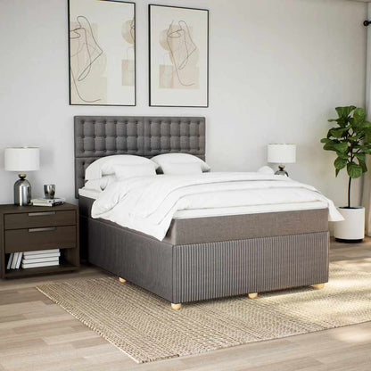 Giroletto a Molle con Materasso Tortora 160x200 cm in Tessuto | homemem39