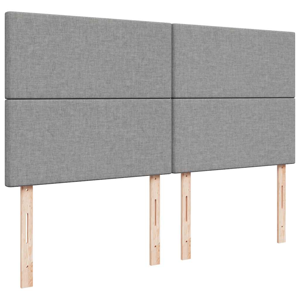 Giroletto a Molle con Materasso Grigio Chiaro180x200 cm Tessuto