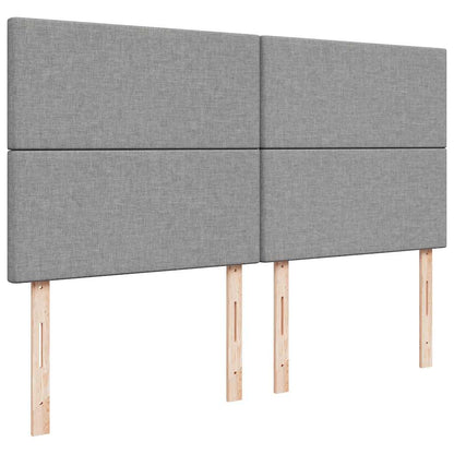 Giroletto a Molle con Materasso Grigio Chiaro180x200 cm Tessuto