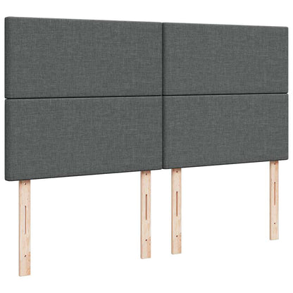 Giroletto a Molle con Materasso Grigio Scuro 180x200 cm Tessuto