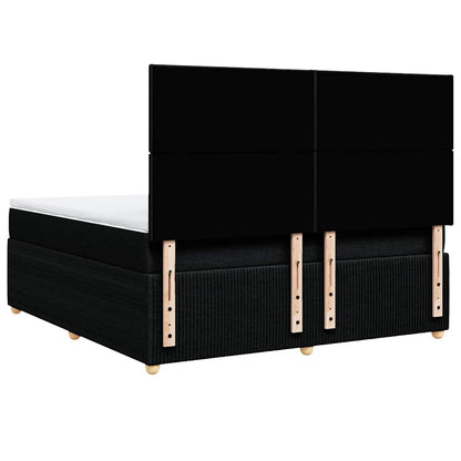 Giroletto a Molle con Materasso Nero 180x200 cm in Tessuto