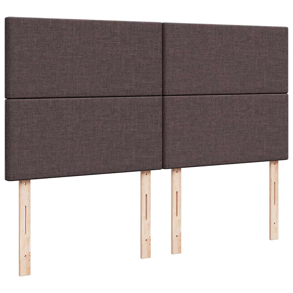 Giroletto a Molle con Materasso Marrone Scuro 180x200cm Tessuto
