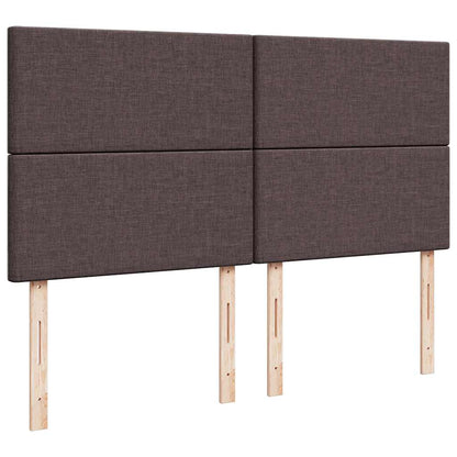 Giroletto a Molle con Materasso Marrone Scuro 180x200cm Tessuto