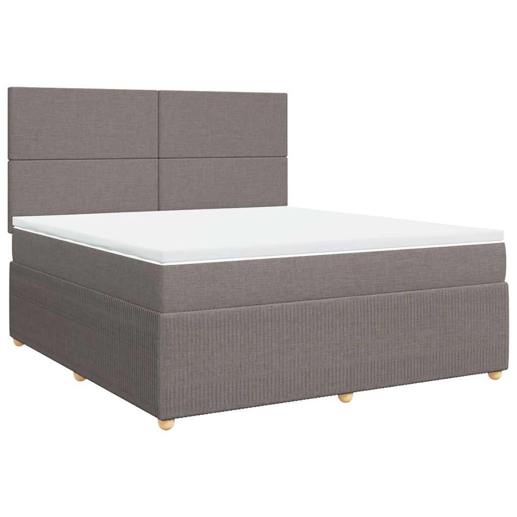 Giroletto a Molle con Materasso Tortora 180x200 cm in Tessuto