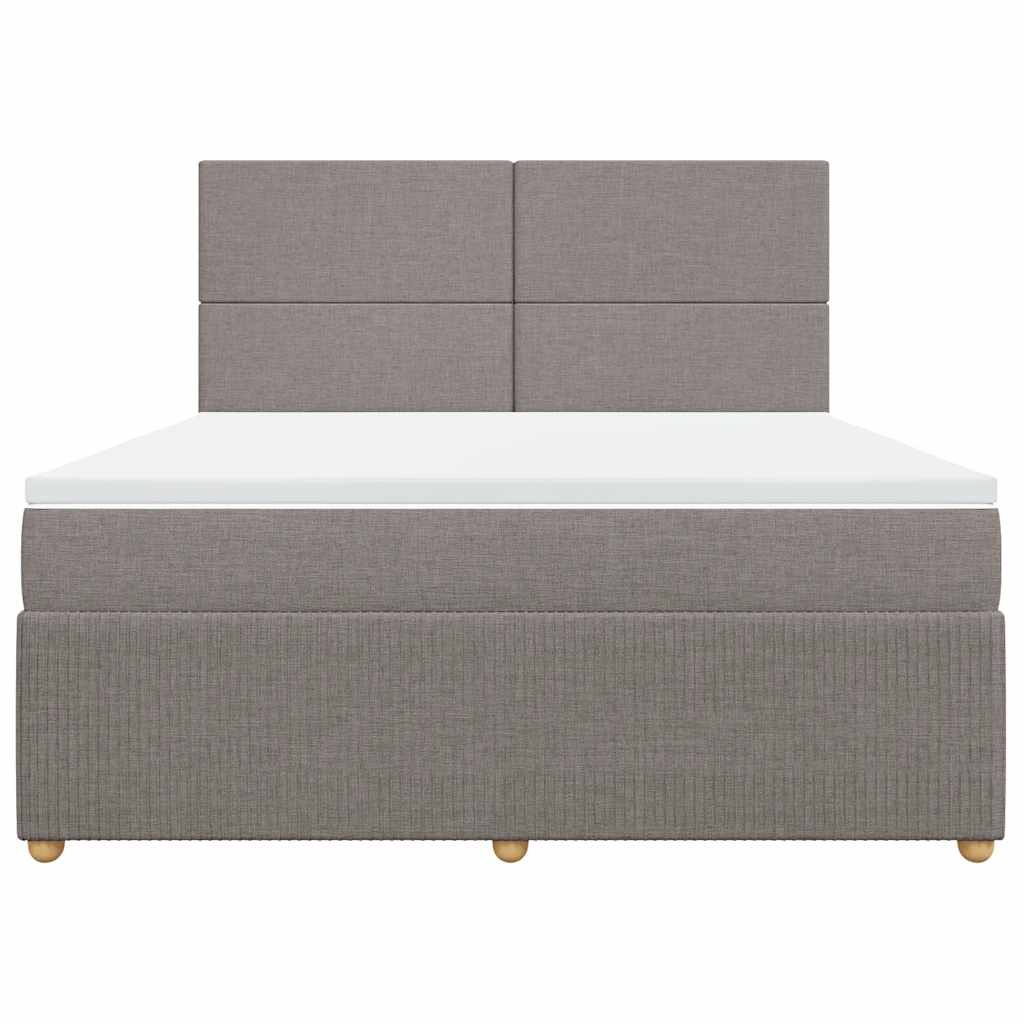 Giroletto a Molle con Materasso Tortora 180x200 cm in Tessuto