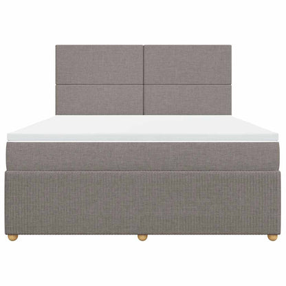 Giroletto a Molle con Materasso Tortora 180x200 cm in Tessuto