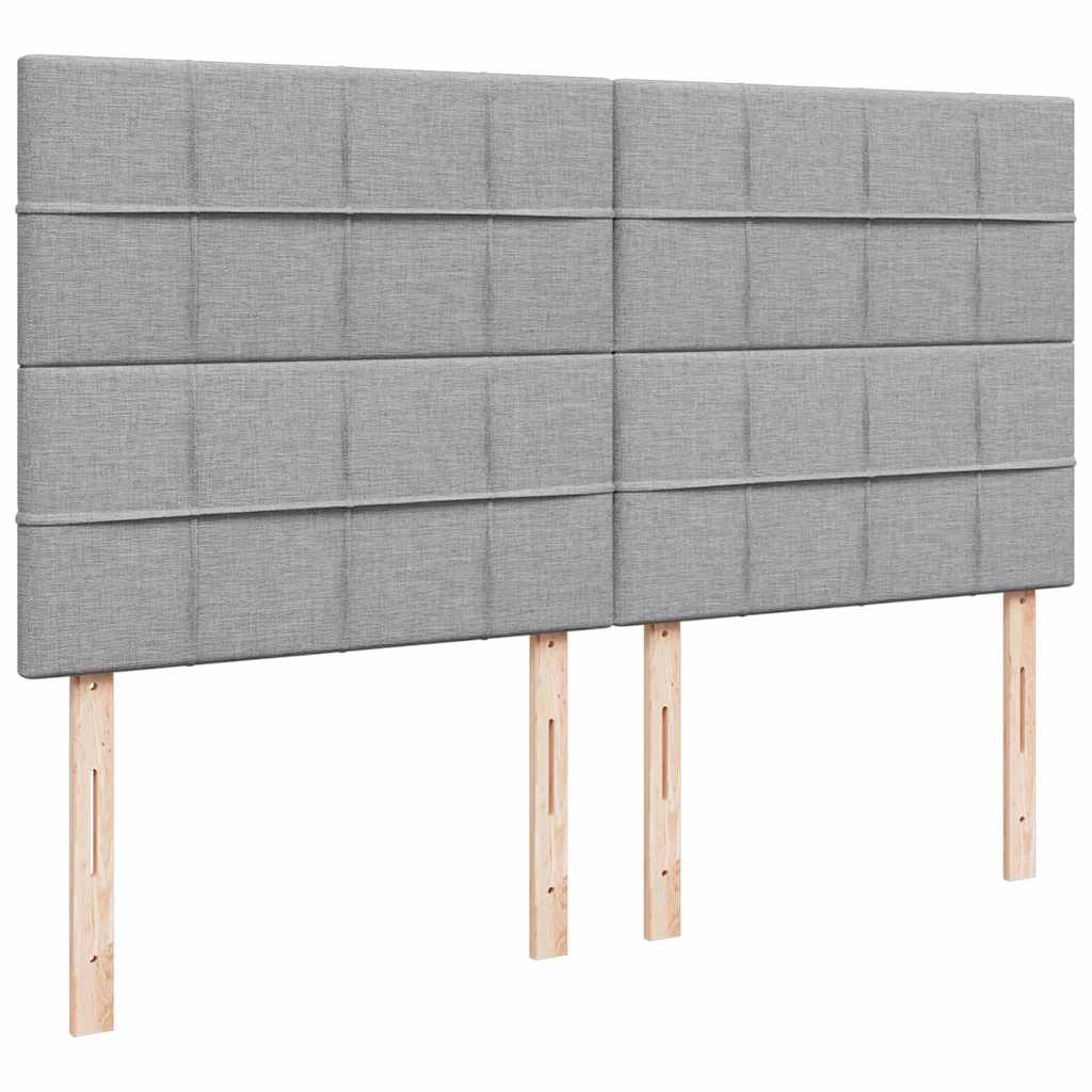 Giroletto a Molle con Materasso Grigio Chiaro180x200 cm Tessuto