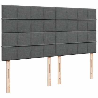 Giroletto a Molle con Materasso Grigio Scuro 180x200 cm Tessuto