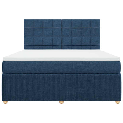 Giroletto a Molle con Materasso Blu 180x200 cm in Tessuto