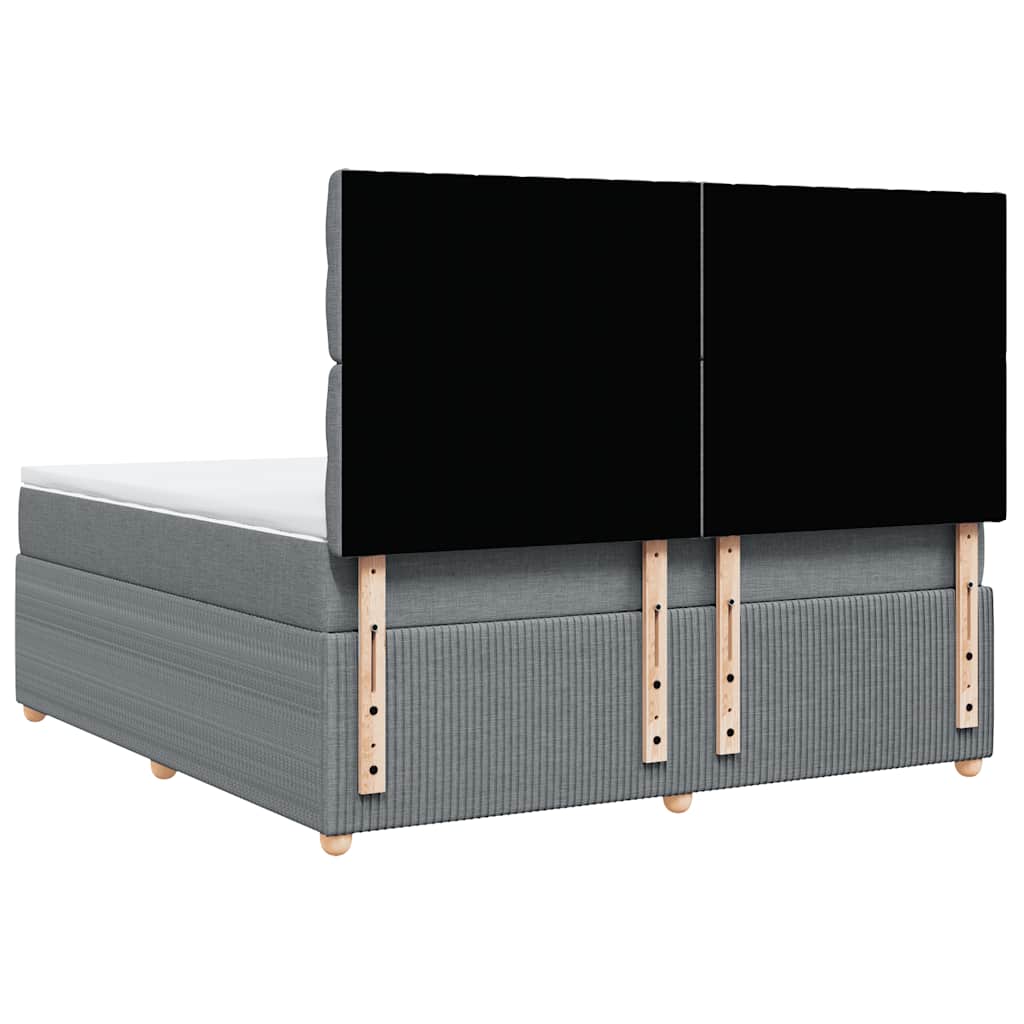 Giroletto a Molle con Materasso Grigio Chiaro180x200 cm Tessuto - homemem39