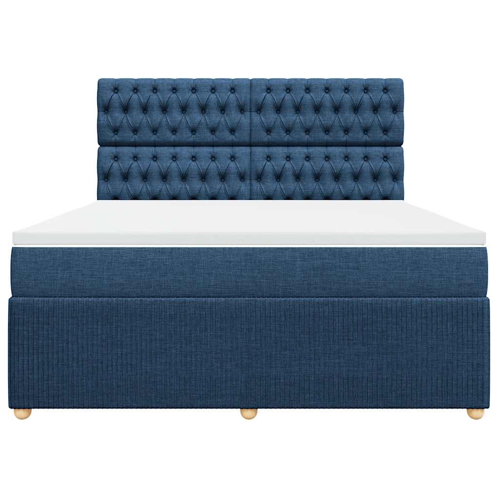 Giroletto a Molle con Materasso Blu 180x200 cm in Tessuto - homemem39