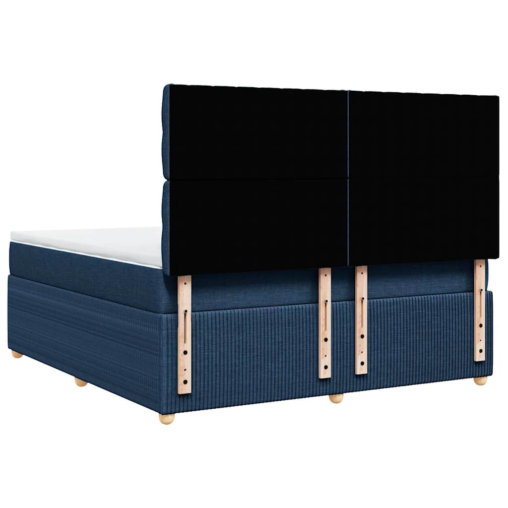 Giroletto a Molle con Materasso Blu 180x200 cm in Tessuto