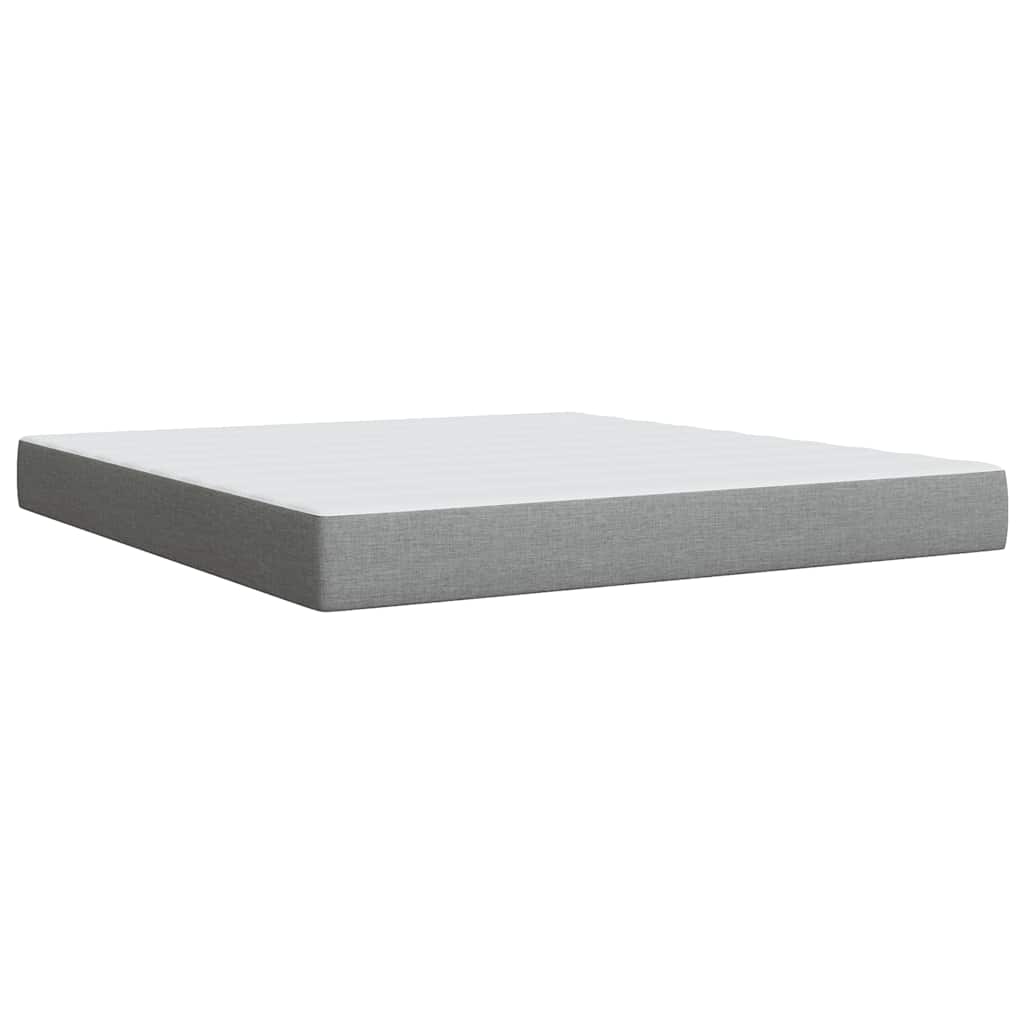 Giroletto a Molle con Materasso Grigio Chiaro180x200 cm Tessuto
