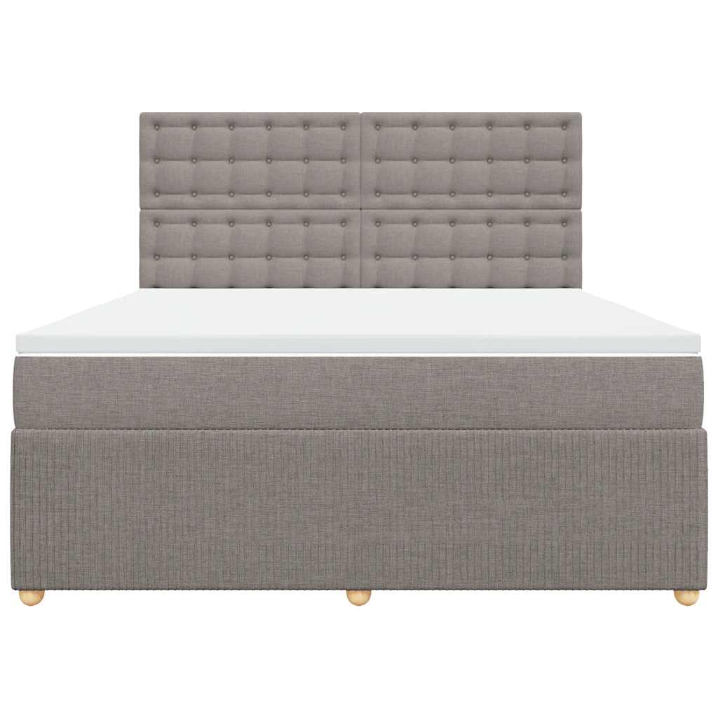 Giroletto a Molle con Materasso Tortora 180x200 cm in Tessuto