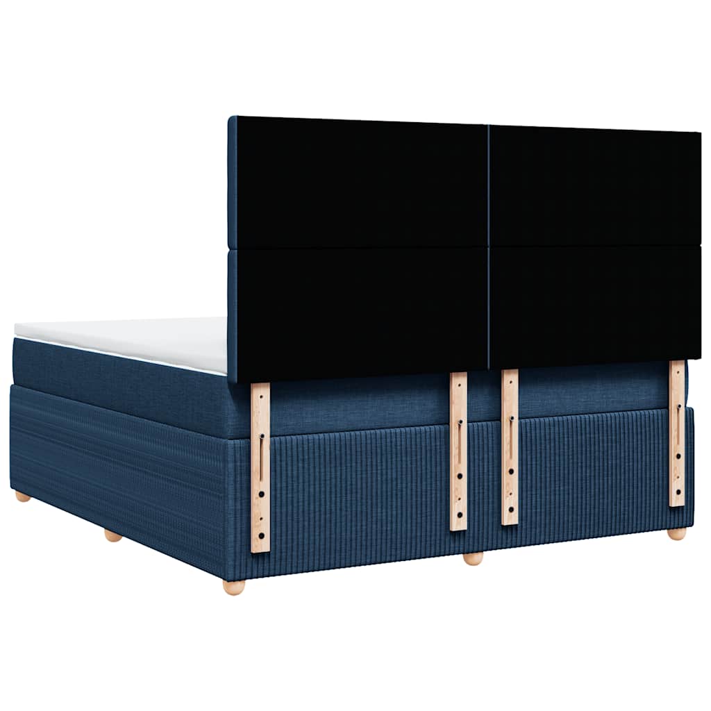 Giroletto a Molle con Materasso Blu 180x200 cm in Tessuto
