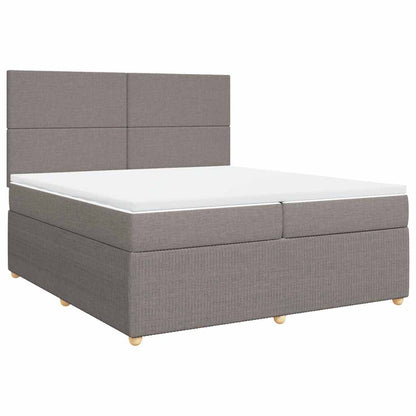 Giroletto a Molle con Materasso Tortora 200x200 cm in Tessuto