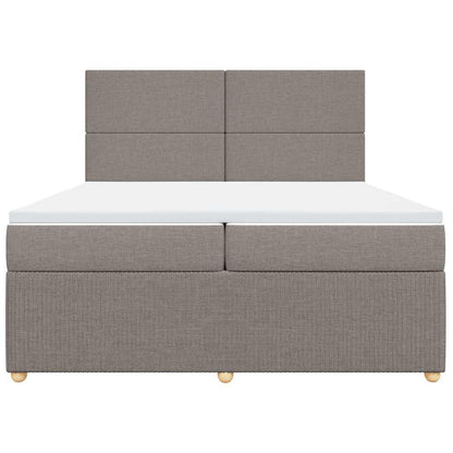 Giroletto a Molle con Materasso Tortora 200x200 cm in Tessuto
