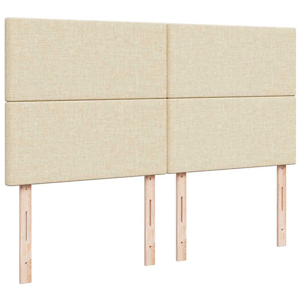 Giroletto a Molle con Materasso Crema 200x200 cm in Tessuto - homemem39