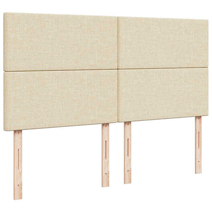 Giroletto a Molle con Materasso Crema 200x200 cm in Tessuto - homemem39