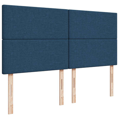 Giroletto a Molle con Materasso Blu 200x200 cm in Tessuto