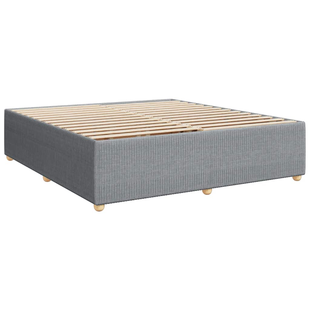 Giroletto a Molle con Materasso Grigio Chiaro 200x200cm Tessuto
