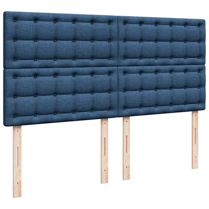 Giroletto a Molle con Materasso Blu 200x200 cm in Tessuto