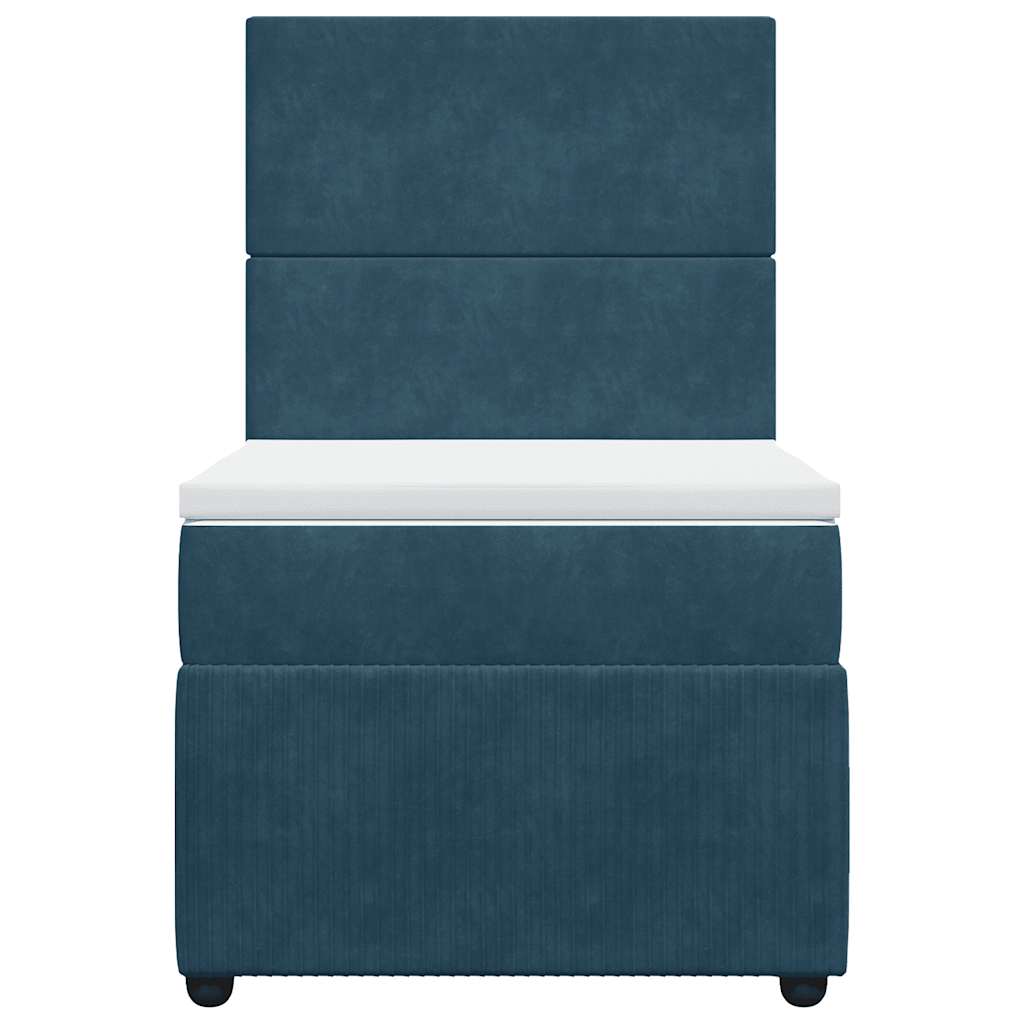 Giroletto a Molle con Materasso Blu 80x200 cm in Velluto | homemem39