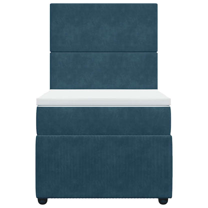 Giroletto a Molle con Materasso Blu 80x200 cm in Velluto | homemem39