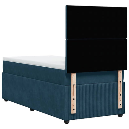 Giroletto a Molle con Materasso Blu 80x200 cm in Velluto | homemem39
