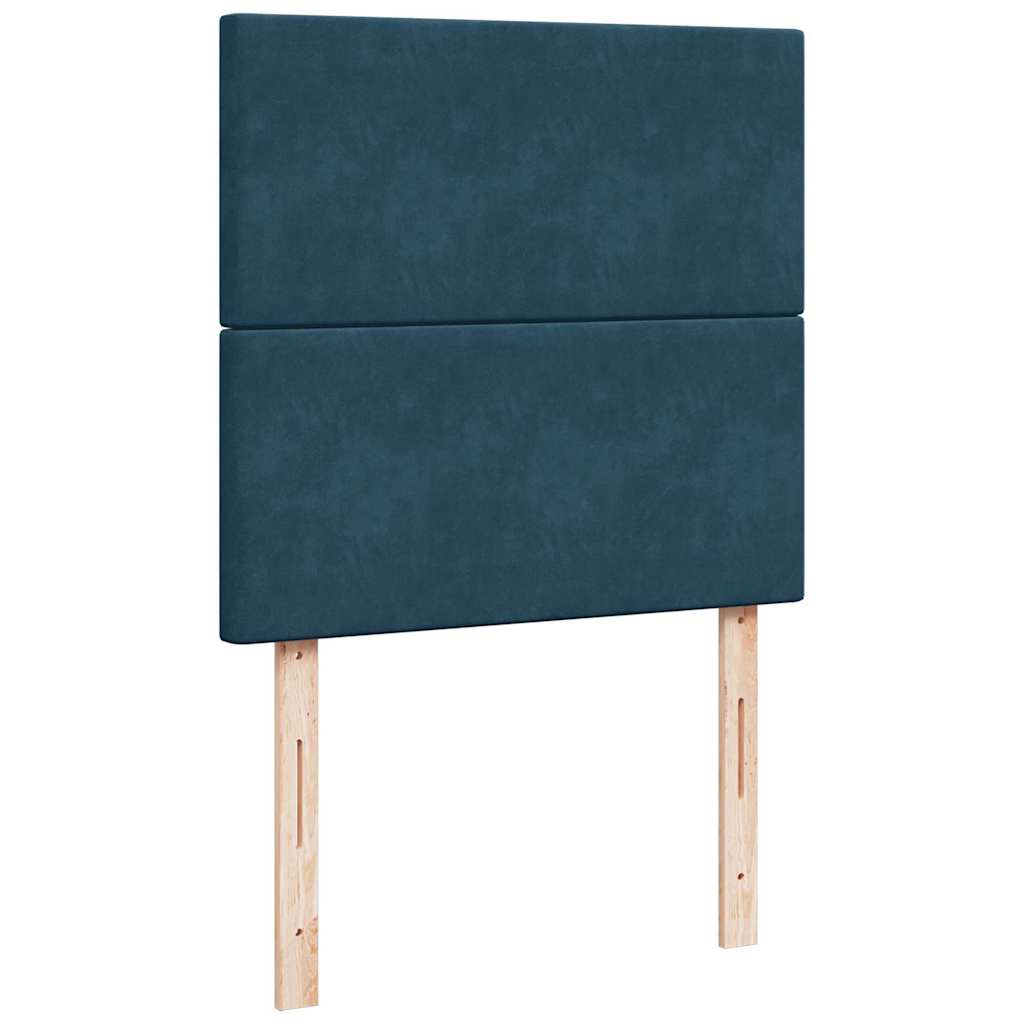 Giroletto a Molle con Materasso Blu 80x200 cm in Velluto | homemem39