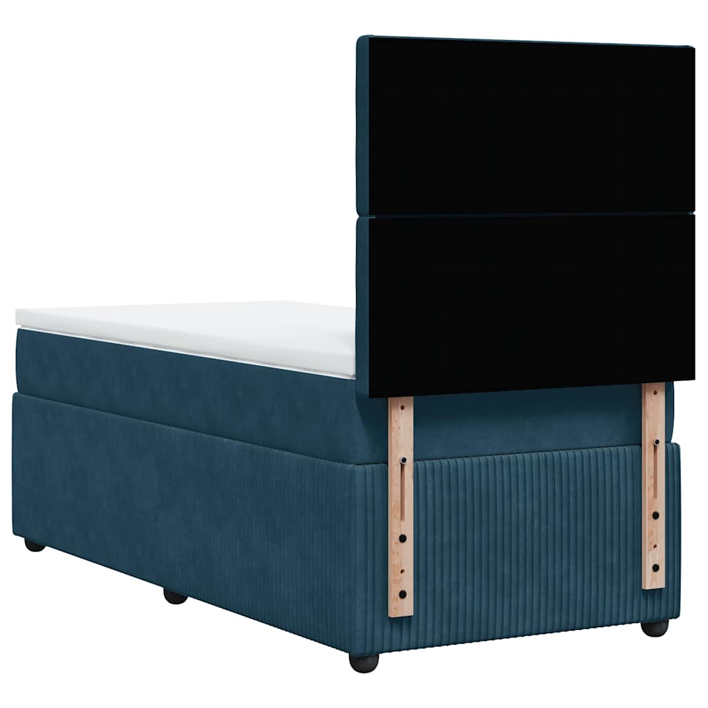 Giroletto a Molle con Materasso Blu 80x200 cm in Velluto | homemem39