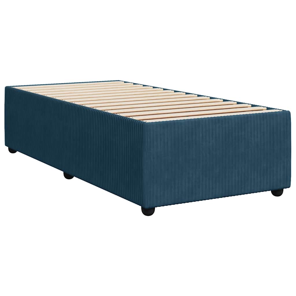 Giroletto a Molle con Materasso Blu 80x200 cm in Velluto | homemem39