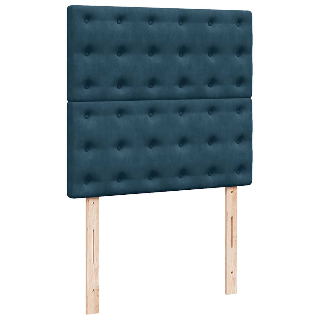 Giroletto a Molle con Materasso Blu 90x190 cm in Velluto | homemem39
