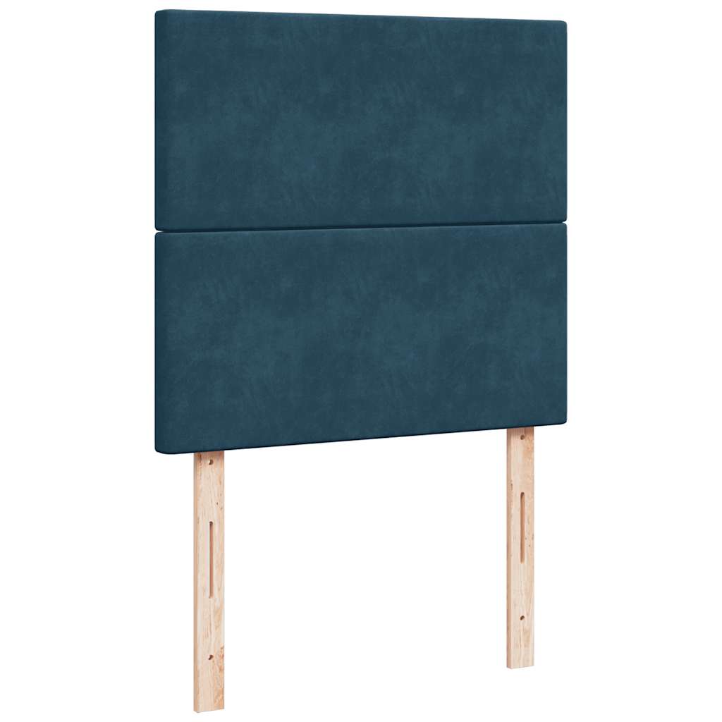 Giroletto a Molle con Materasso Blu 90x200 cm in Velluto