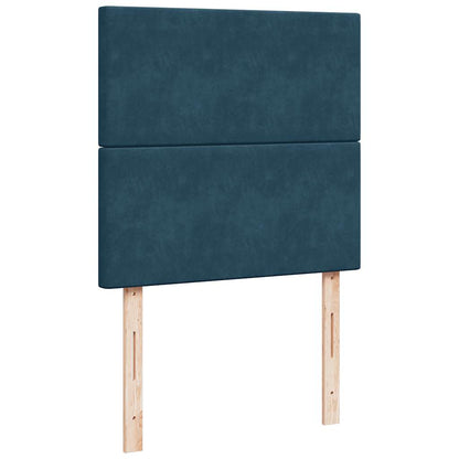 Giroletto a Molle con Materasso Blu 90x200 cm in Velluto