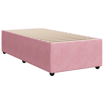 Giroletto a Molle con Materasso Rosa 100x200 cm in Velluto
