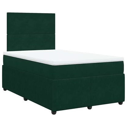 Giroletto a Molle con Materasso Verde Scuro 120x190 cm Velluto | homemem39