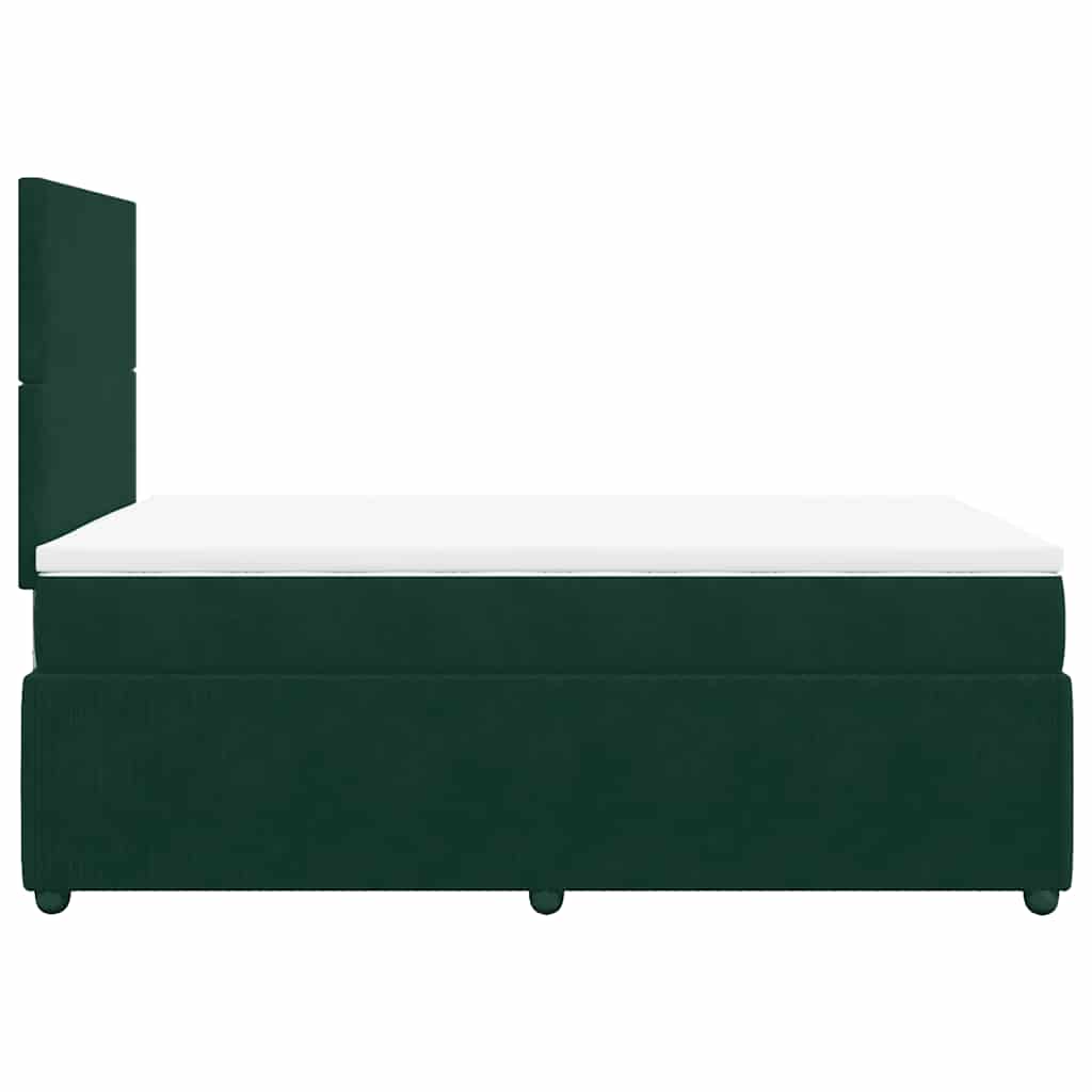 Giroletto a Molle con Materasso Verde Scuro 120x190 cm Velluto | homemem39