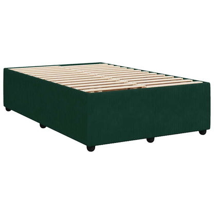 Giroletto a Molle con Materasso Verde Scuro 120x190 cm Velluto