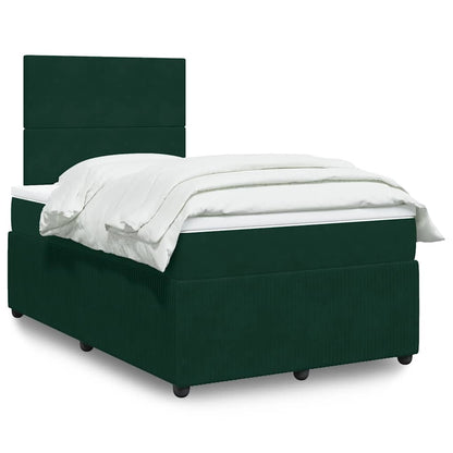Giroletto a Molle con Materasso Verde Scuro 120x190 cm Velluto | homemem39