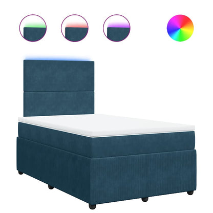 Giroletto a Molle con Materasso Blu 120x190 cm in Velluto | homemem39