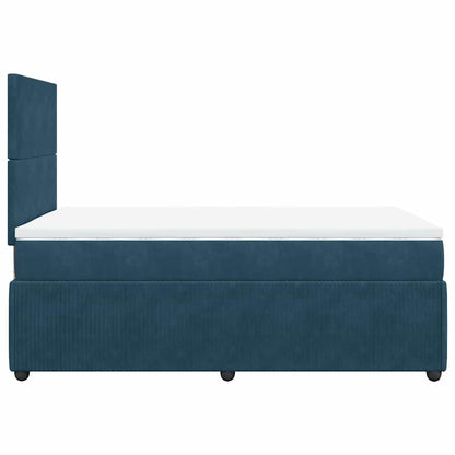 Giroletto a Molle con Materasso Blu 120x190 cm in Velluto | homemem39