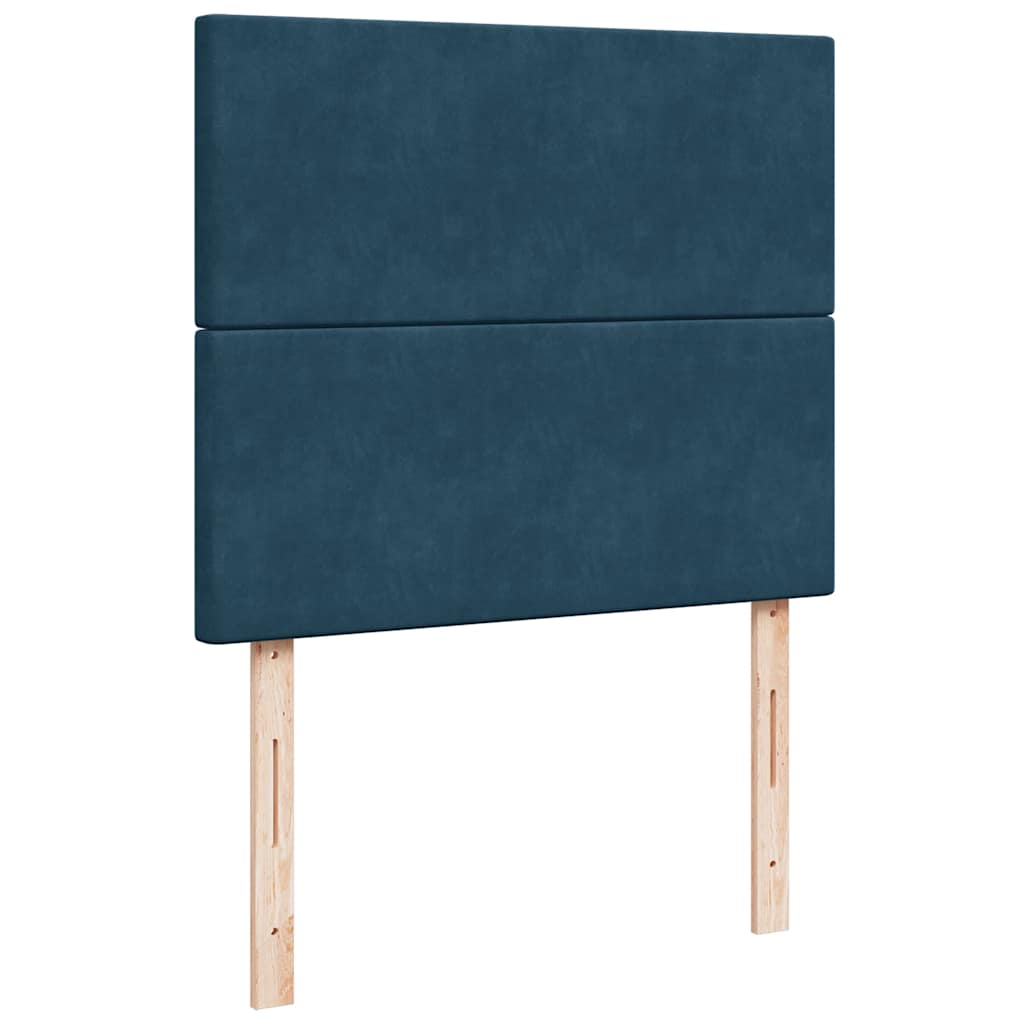 Giroletto a Molle con Materasso Blu 120x190 cm in Velluto | homemem39